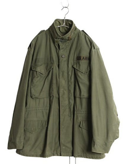 80s 米軍実物 US ARMY M-65 フィールド ジャケット LARGE SHORT 程 古着 ヴィンテージ ミリタリー アーミー 軍物 ブルゾン 3rd ブラス M65