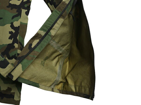 デッドストック 90s 米軍実物 US ARMY ウッドランド カモ オーバー パンツ MEDIUM LONG 新品 ECWCS ゴアテックス ミリタリー ナイロン 迷彩