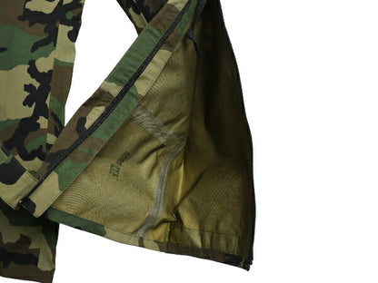 デッドストック 90s 米軍実物 US ARMY ウッドランド カモ オーバー パンツ MEDIUM LONG 新品 ECWCS ゴアテックス ミリタリー ナイロン 迷彩