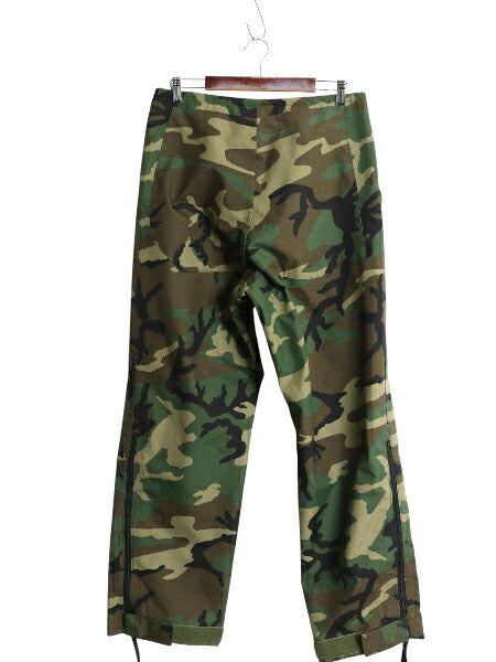 デッドストック 90s 米軍実物 US ARMY ウッドランド カモ オーバー パンツ SMALL LONG 新品 ECWCS ゴアテックス ミリタリー ナイロン 迷彩