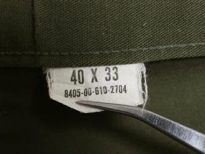 70s US ARMY 米軍実物 ベイカー パンツ 40 33 古着 ヴィンテージ 76年製 ミリタリー ファティーグ ストレート OG-507 軍物 大きいサイズ OD