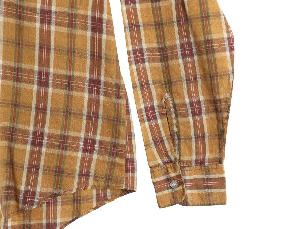70s Golden Line チェック 3点留め ボタンダウン 長袖 シャツ メンズ M / 古着 ヴィンテージ シワになりにくい 薄手 ノーアイロン BDシャツ