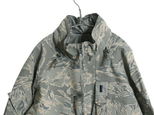 デッドストック 米軍実物 APECS デジタル タイガーカモ 迷彩 ゴアテックス ジャケット LARGE LONG 新品 09年製 ミリタリー USAF ABU ECWCS