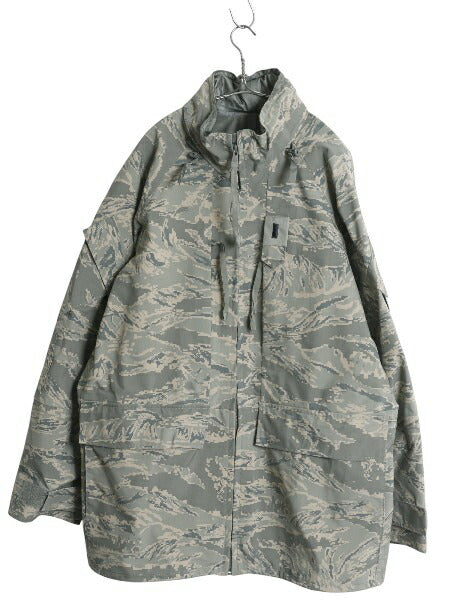 デッドストック 米軍実物 APECS デジタル タイガーカモ 迷彩 ゴアテックス ジャケット LARGE LONG 新品 09年製 ミリタリー USAF ABU ECWCS