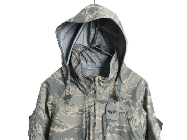米軍実物 APECS デジタル タイガーカモ 迷彩 ゴアテックス ジャケット SMALL SHORT 08年製 ミリタリー USAF ABU ECWCS 軍物 ジャンパー