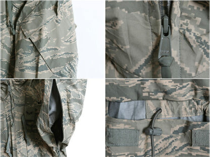 米軍実物 APECS デジタル タイガーカモ 迷彩 ゴアテックス ジャケット SMALL SHORT 08年製 ミリタリー USAF ABU ECWCS 軍物 ジャンパー