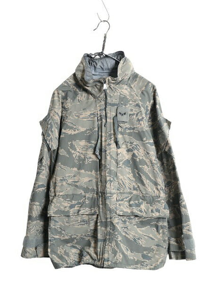 米軍実物 APECS デジタル タイガーカモ 迷彩 ゴアテックス ジャケット SMALL SHORT 08年製 ミリタリー USAF ABU ECWCS 軍物 ジャンパー