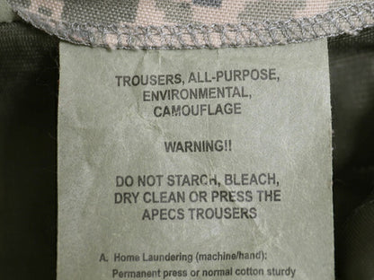 デッドストック 米軍実物 プロパー 社製 APECS デジタル タイガー カモ オーバー パンツ MEDIUM REGULAR 新品 ゴアテックス USAF ABU ECWCS