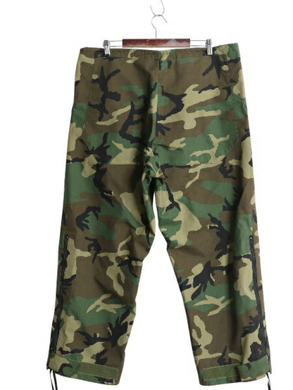 デッドストック 90s 米軍実物 US ARMY ウッドランド カモ オーバー パンツ LARGE LONG 新品 ECWCS ゴアテックス ミリタリー ナイロン 迷彩