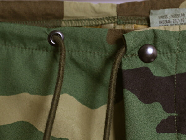 デッドストック 90s 米軍実物 US ARMY ウッドランド カモ オーバー パンツ LARGE LONG 新品 ECWCS ゴアテックス ミリタリー ナイロン 迷彩