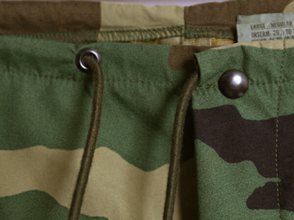 デッドストック 90s 米軍実物 US ARMY ウッドランド カモ オーバー パンツ LARGE LONG 新品 ECWCS ゴアテックス ミリタリー ナイロン 迷彩