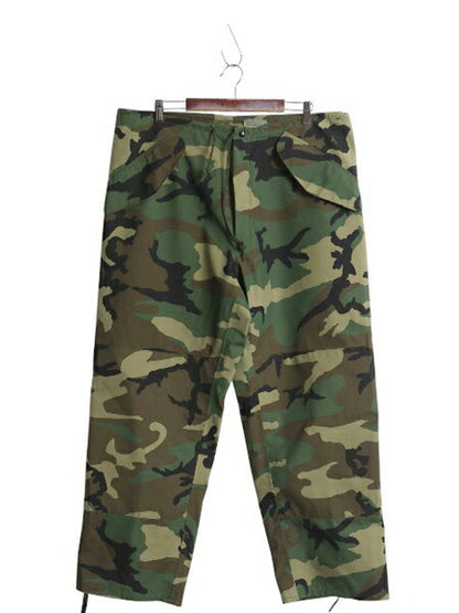 デッドストック 90s 米軍実物 US ARMY ウッドランド カモ オーバー パンツ LARGE LONG 新品 ECWCS ゴアテックス ミリタリー ナイロン 迷彩