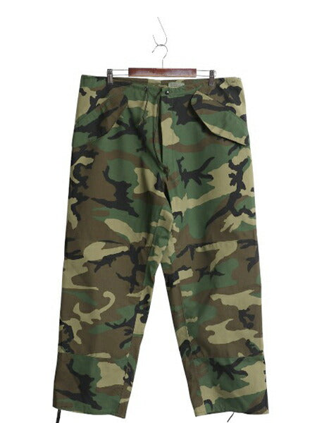 デッドストック 90s 米軍実物 US ARMY ウッドランド カモ オーバー パンツ LARGE LONG 新品 ECWCS ゴアテックス ミリタリー ナイロン 迷彩
