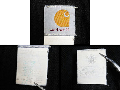 US企画 90s USA製 カーハート アクティブ ジャケット メンズ XL オールド ワーク ダック パーカー メッシュ ライナー 大きいサイズ 企業 紺