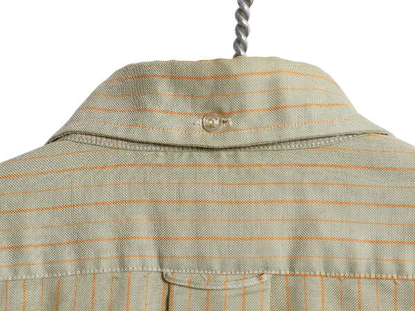 60s House of Yorke ストライプ 3点留め ボタンダウン 長袖 シャツ メンズ L ヴィンテージ オックスフォード シワになりにくい カジュアル