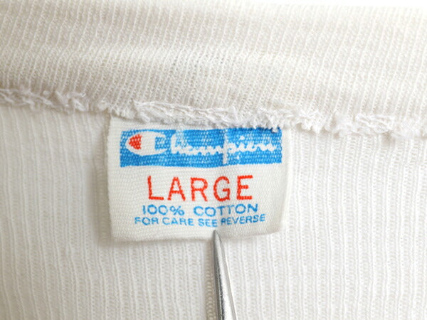 雰囲気系 70s USA製 チャンピオン ハーバード カレッジ 染込み プリント ベースボール Tシャツ L メンズ M 程 ヴィンテージ 7分袖 バータグ