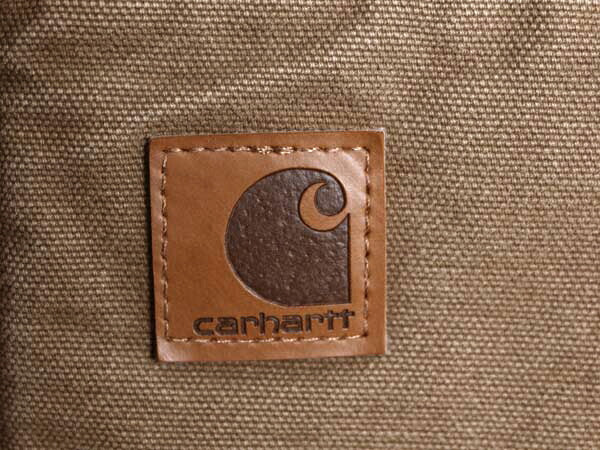 US企画 カーハート ダック ベスト メンズ L 裏 ボア パイル フリース 重ね着 前開き フルジップ ワーク 廃盤 ワンポイント ノースリーブ 茶