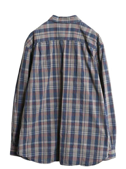 US企画 カーハート チェック ボタンダウン 長袖 シャツ メンズ XL Carhartt ワーク コットン マルチカラー ポケット付き 大きいサイズ 廃盤