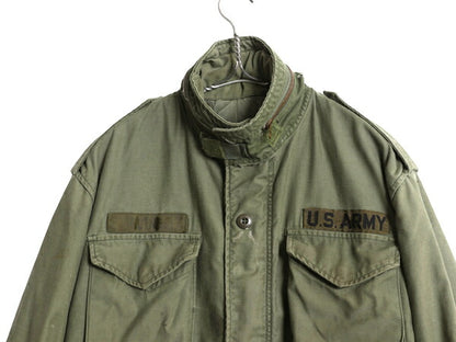 80s 米軍実物 US ARMY M-65 フィールド ジャケット SMALL SHORT 程 古着 ヴィンテージ ミリタリー アーミー 軍物 ブルゾン 3rd ブラス M65