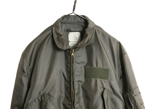 90s 米軍実物 CWU-36P サマー フライト ジャケット LARGE / オールド 91年製 軍物 アラミド ミリタリー USAF エアフォース ボンバー セージ