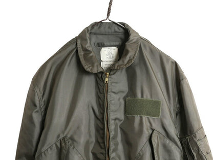 90s 米軍実物 CWU-36P サマー フライト ジャケット LARGE / オールド 91年製 軍物 アラミド ミリタリー USAF エアフォース ボンバー セージ