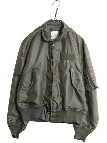 90s 米軍実物 CWU-36P サマー フライト ジャケット LARGE / オールド 91年製 軍物 アラミド ミリタリー USAF エアフォース ボンバー セージ