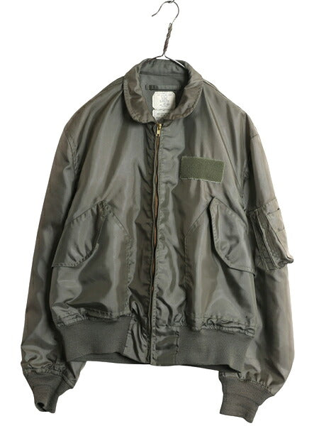 90s 米軍実物 CWU-36P サマー フライト ジャケット LARGE / オールド 91年製 軍物 アラミド ミリタリー USAF エアフォース ボンバー セージ