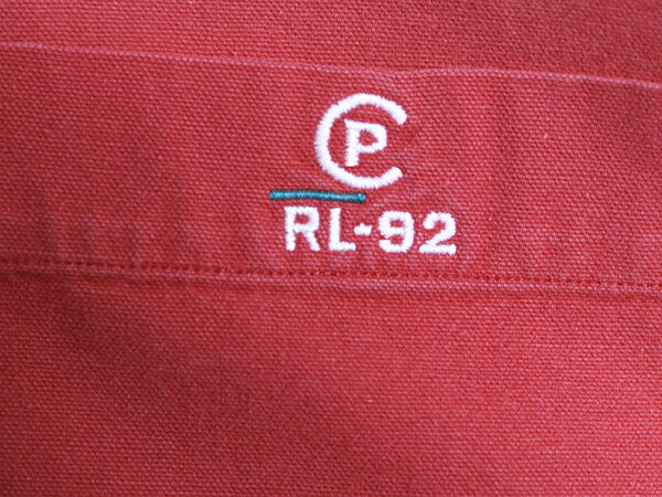 CP RL-92 90s ラルフローレン 長袖 シャツ メンズ L オールド ポロ オックスフォード コットン 長袖シャツ ポケット付き ワンポイント RL93