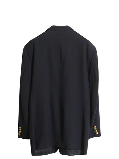 90s USA製 POLO UNIVERSITY CLUB ラルフローレン ウール テーラード ジャケット メンズ XL 程 紺ブレ ブレザー サマー 金ボタン きれいめ