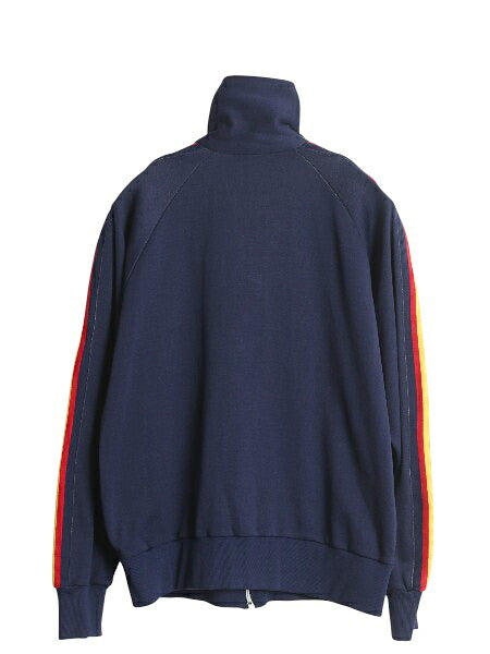 70s JCペニー フルジップ トラック ジャケット メンズ S レディース M ヴィンテージ ライン入り ジャージ トップス ジャンパー ハイネック
