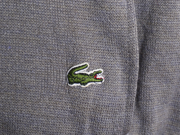 70s 80s ラコステ リバーシブル ジャケット メンズ M 旧タグ ヴィンテージ ジャンパー ポプリン アクリル ニット スイングトップ シンプル