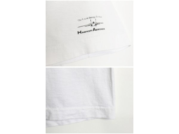 90s USA製 戦闘機 イラスト 両面 プリント Tシャツ メンズ L オールド 当時物 ミリタリー 空軍 シングルステッチ ヘビーウェイト コットン