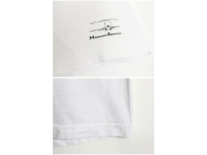 90s USA製 戦闘機 イラスト 両面 プリント Tシャツ メンズ L オールド 当時物 ミリタリー 空軍 シングルステッチ ヘビーウェイト コットン