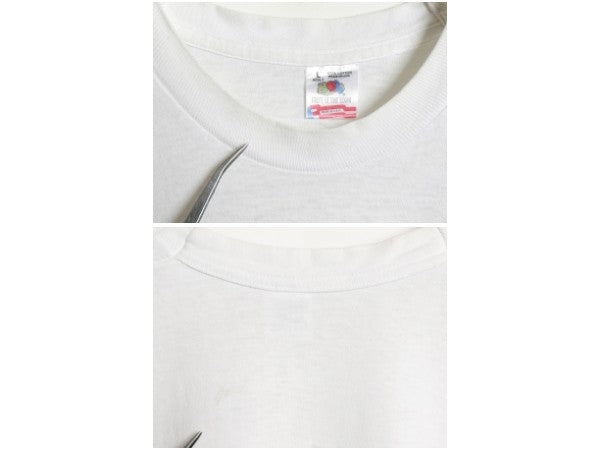 90s USA製 戦闘機 イラスト 両面 プリント Tシャツ メンズ L オールド 当時物 ミリタリー 空軍 シングルステッチ ヘビーウェイト コットン