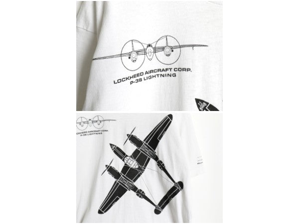 90s USA製 戦闘機 イラスト 両面 プリント Tシャツ メンズ L オールド 当時物 ミリタリー 空軍 シングルステッチ ヘビーウェイト コットン