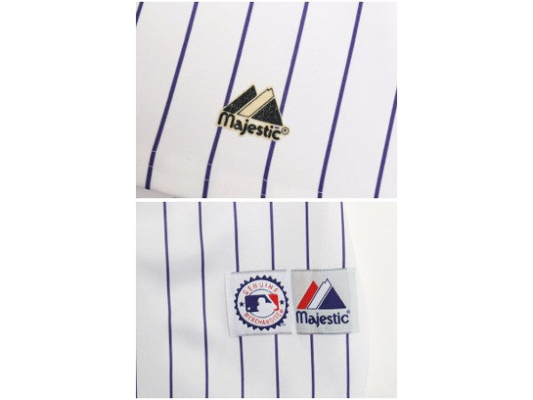 ロッキーズ ベースボール シャツ メンズ XXXL 程 MLB オフィシャル マジェスティック 大リーグ ユニフォーム ジャージ 重ね着 大きいサイズ