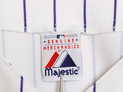 ロッキーズ ベースボール シャツ メンズ XXXL 程 MLB オフィシャル マジェスティック 大リーグ ユニフォーム ジャージ 重ね着 大きいサイズ