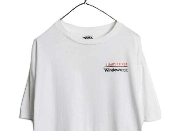 00s ★ マイクロソフト Windows イラスト プリント Tシャツ メンズ XL / 古着 オールド 企業物 当時物 COMPAQ グラフィック コンピューター