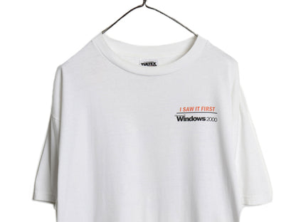00s ★ マイクロソフト Windows イラスト プリント Tシャツ メンズ XL / 古着 オールド 企業物 当時物 COMPAQ グラフィック コンピューター