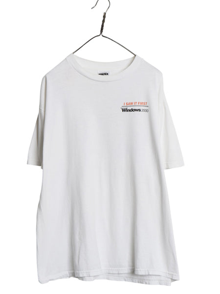 00s ★ マイクロソフト Windows イラスト プリント Tシャツ メンズ XL / 古着 オールド 企業物 当時物 COMPAQ グラフィック コンピューター