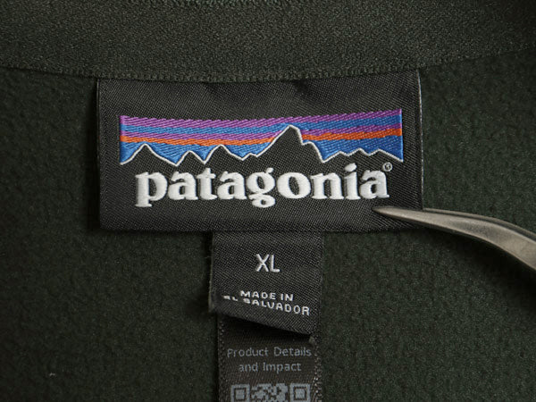 パタゴニア マイクロD ハーフジップ フリース プルオーバー メンズ XL / 25年製 アウトドア ロンT 長袖Tシャツ ハイネック 大きいサイズ 緑