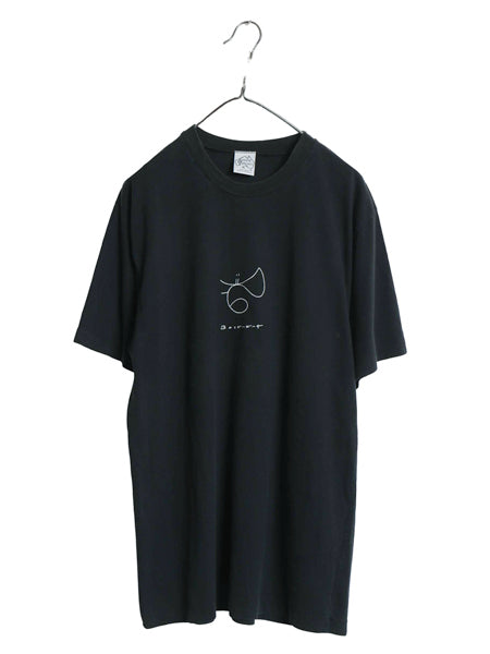 90s オーストラリア製 両面 アート イラスト プリント Tシャツ メンズ XL / オールド グラフィック トランペット ジャズ 大きいサイズ 黒
