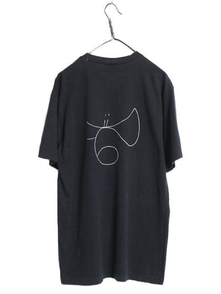 90s オーストラリア製 両面 アート イラスト プリント Tシャツ メンズ XL / オールド グラフィック トランペット ジャズ 大きいサイズ 黒