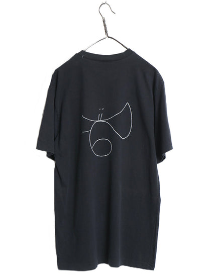 90s オーストラリア製 両面 アート イラスト プリント Tシャツ メンズ XL / オールド グラフィック トランペット ジャズ 大きいサイズ 黒