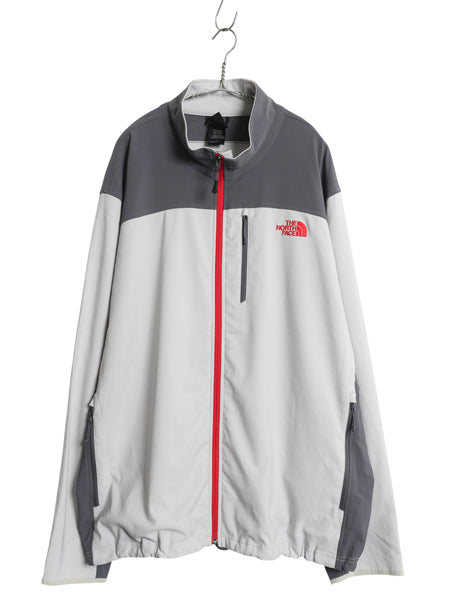 ノースフェイス フルジップ ソフトシェル ジャケット メンズ XXL 古着 アウトドア ストレッチ ジャンパー ブルゾン ジャージ 大きいサイズ
