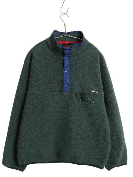 90s パタゴニア スナップT メンズ XL 小さめ L オールド 93年製 旧タグ Rマーク アウトドア プルオーバー フリース ジャケット ブルゾン 緑