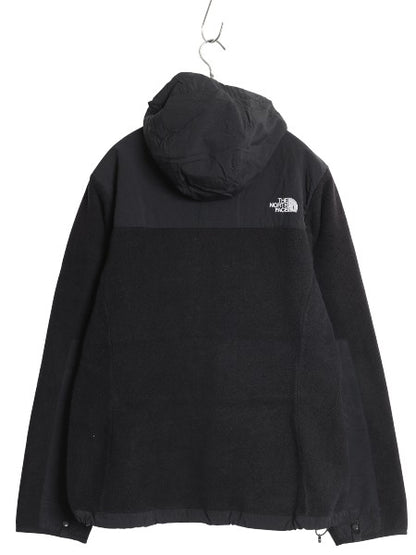 ノースフェイス フード付き デナリ ジャケット レディース L / アウトドア フリース ナイロン パーカー ジャンパー フルジップ ブルゾン 黒