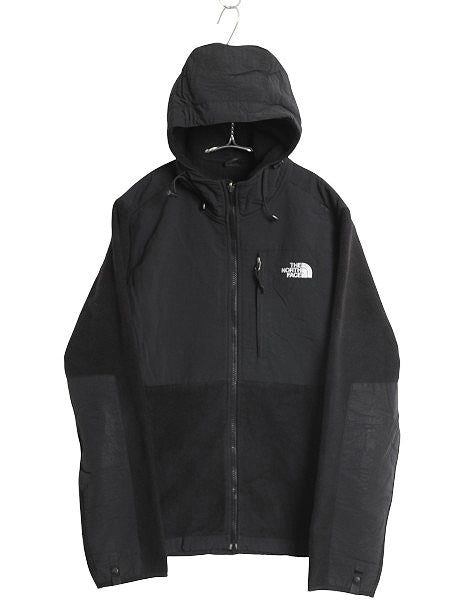 ノースフェイス フード付き デナリ ジャケット レディース L / アウトドア フリース ナイロン パーカー ジャンパー フルジップ ブルゾン 黒
