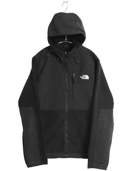 ノースフェイス フード付き デナリ ジャケット レディース L / アウトドア フリース ナイロン パーカー ジャンパー フルジップ ブルゾン 黒