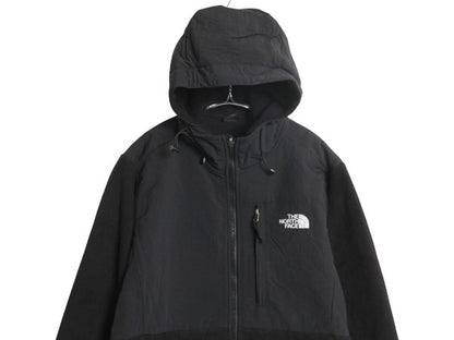 ノースフェイス フード付き デナリ ジャケット レディース L / アウトドア フリース ナイロン パーカー ジャンパー フルジップ ブルゾン 黒